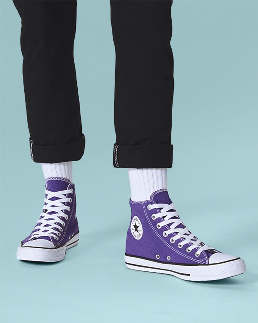 Tenis Converse Chuck Taylor All Star Classicos Cano Alto Feminino Roxo | PT B0T5173